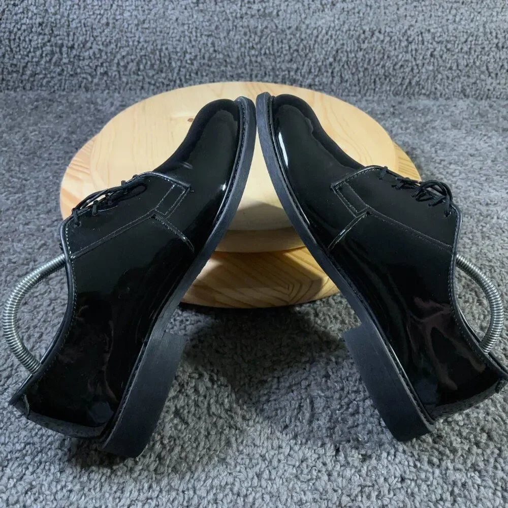Altama Oxford Mens Size 10 Wide Black Leather Military Vibram Dress Shoes USA